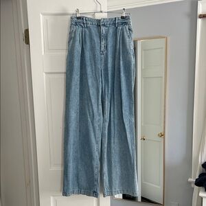 GAP Flare Wide-Leg Denim Jeans - Light Blue
